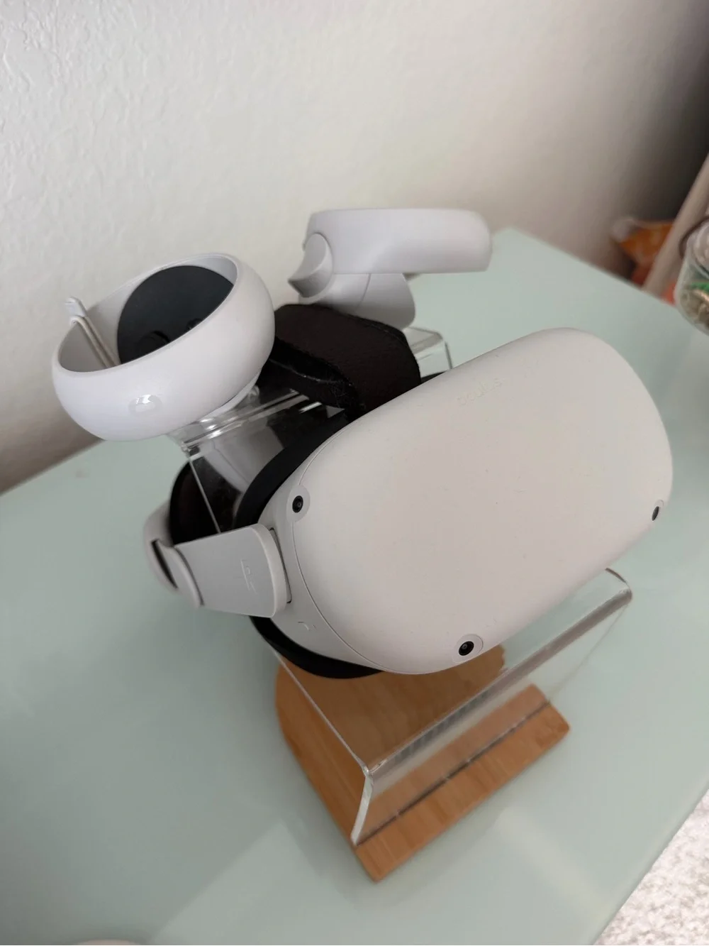 White Wireless VR Headset with Ergonomic Controllers